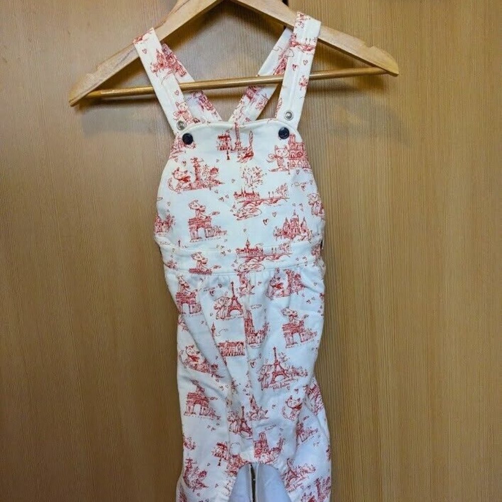 Petit Bateau White Printed Cotton Jumpsuit Size 18-24M / 2T New Without Tags